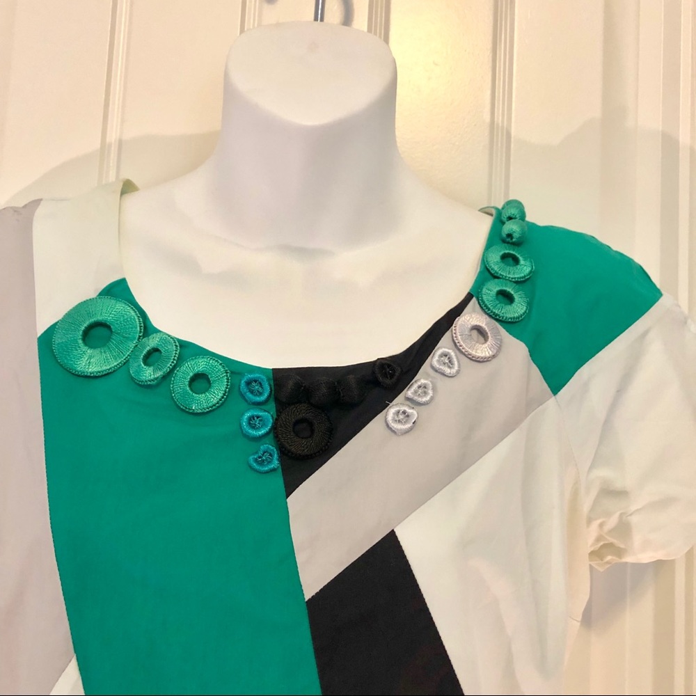 Color block dress by Mint Jodi Arnold.